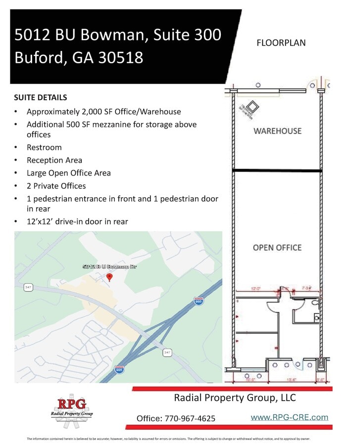 5012 B U Bowman Dr, Buford, GA 30518 - Lot 300 - - Plan d’étage - Image 1 of 3