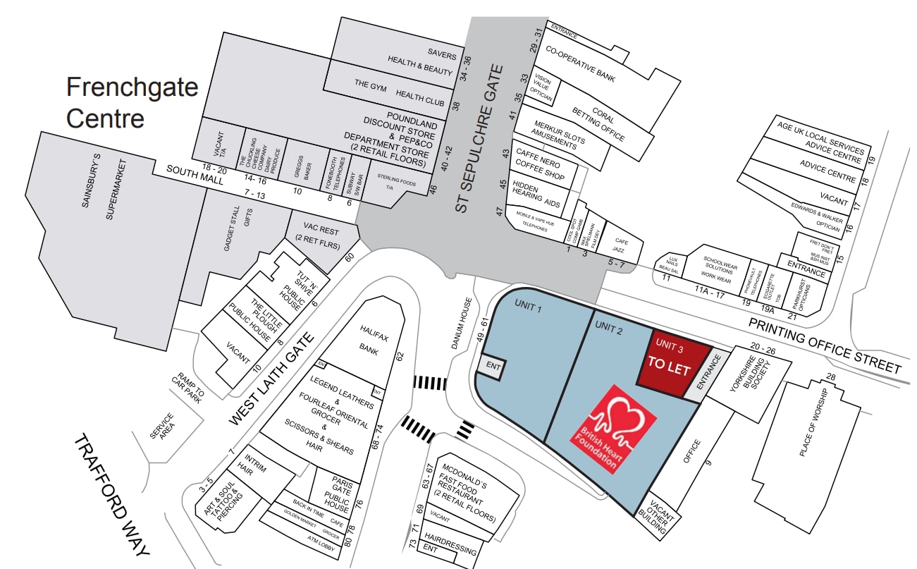 49-61 St Sepulchre Gate, Doncaster à louer Plan de site– Image 1 sur 1