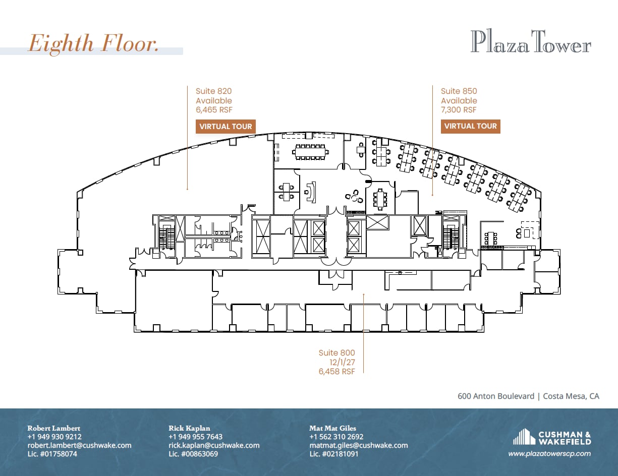 650 Town Center Dr, Costa Mesa, CA à louer Plan d’étage– Image 1 sur 1