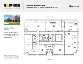 9803-9835 S 13th St, Oak Creek, WI à louer Plan d’étage– Image 1 sur 1