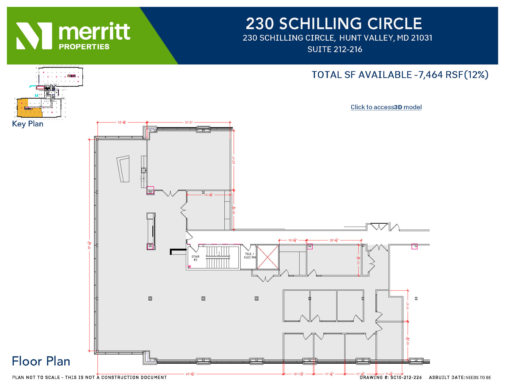 215 Schilling Cir, Hunt Valley, MD à louer Plan d’étage– Image 1 sur 1