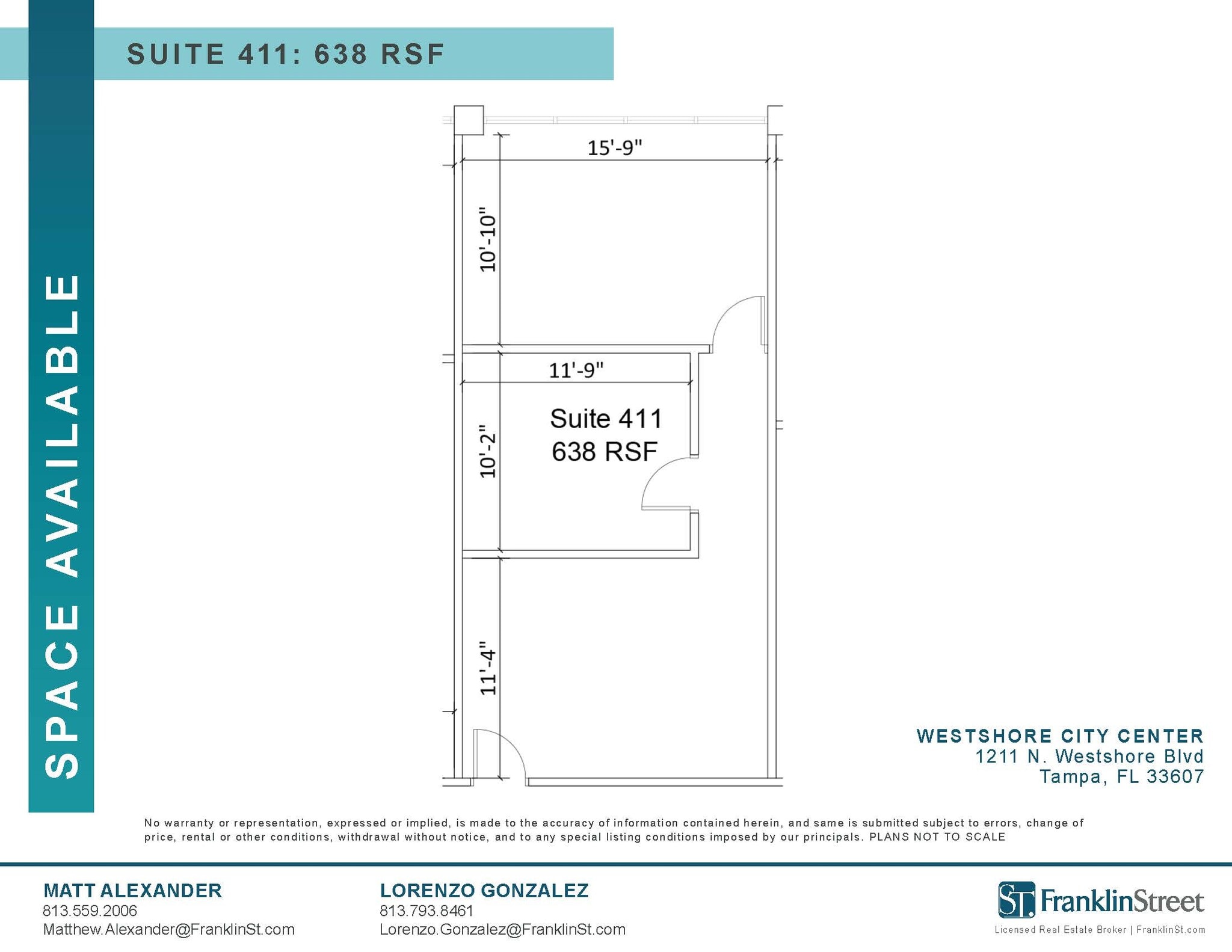 1211 N Westshore Blvd, Tampa, FL à louer Plan d’étage– Image 1 sur 1