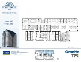 6400 S Fiddlers Green Cir, Greenwood Village, CO à louer Plan d’étage– Image 2 sur 2