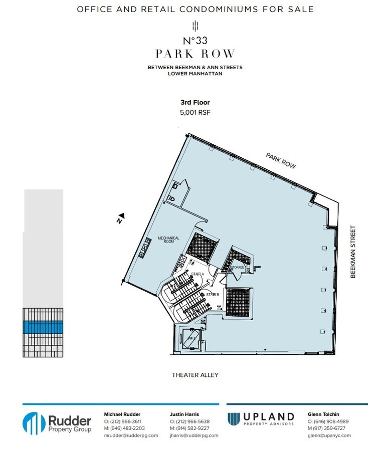 33 Park Row, New York, NY 10038 - Lot 3rd - - Plan d’étage - Image 1 of 2