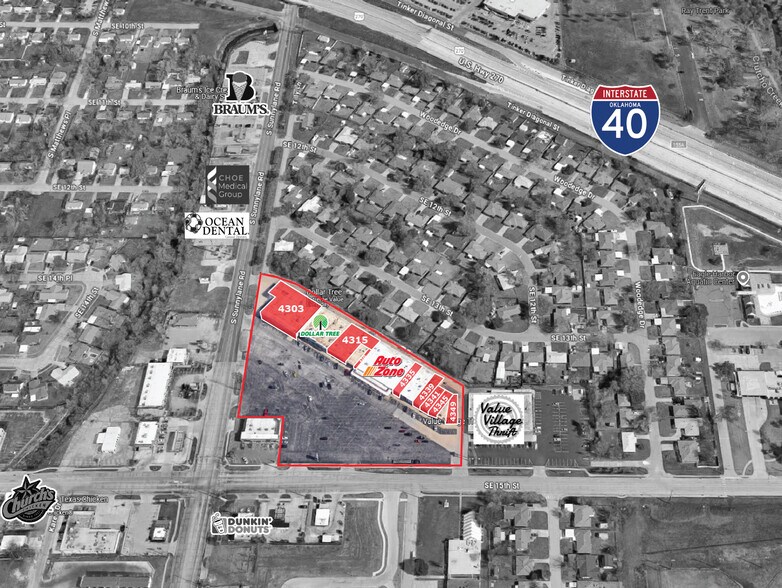4303-4349 SE 15th St, Del City, OK à louer - Photo de l’immeuble – Image 1 sur 2
