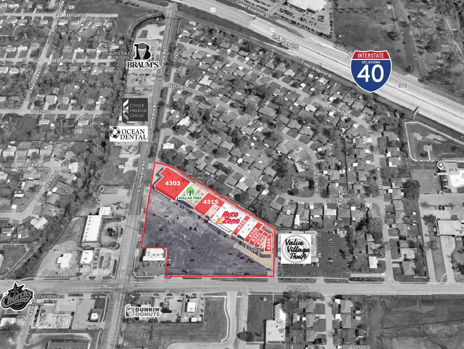 4303-4349 SE 15th St, Del City, OK à louer Photo de l’immeuble– Image 1 sur 3