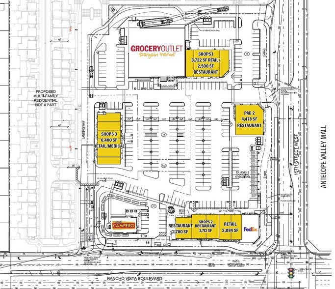 Rancho Vista Blvd, Palmdale, CA à louer - Plan de site – Image 2 sur 2