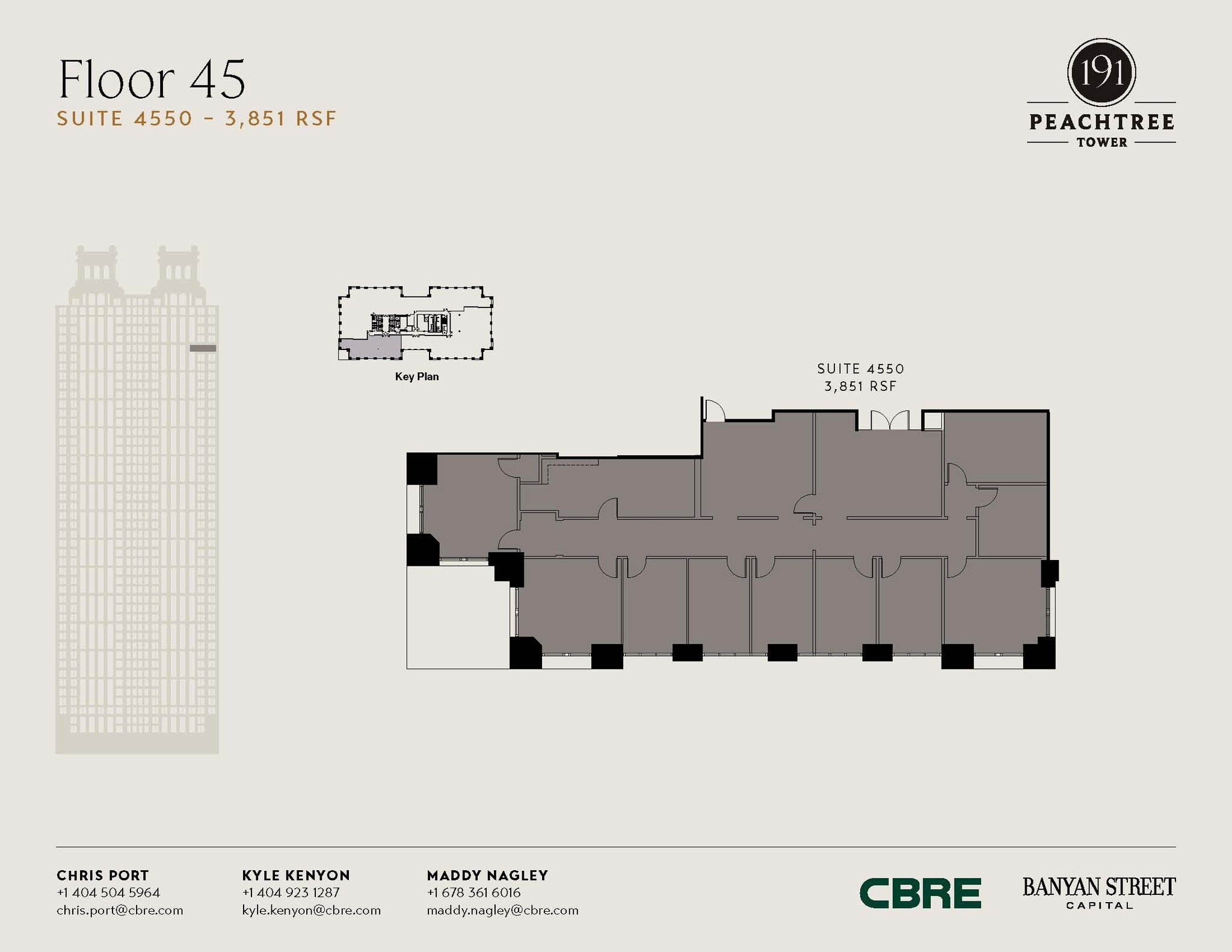 191 Peachtree St NE, Atlanta, GA à louer Plan d’étage– Image 1 sur 1