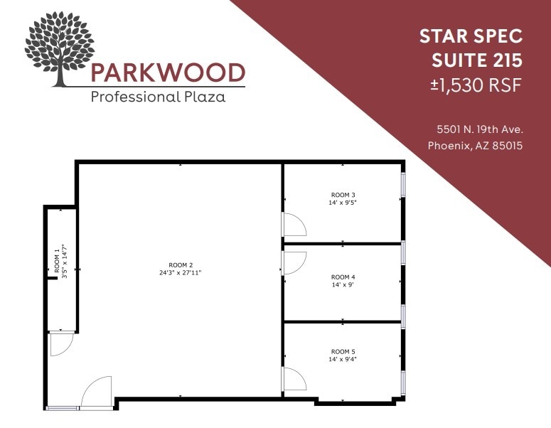 5501 N 19th Ave, Phoenix, AZ à louer Plan d’étage– Image 1 sur 1