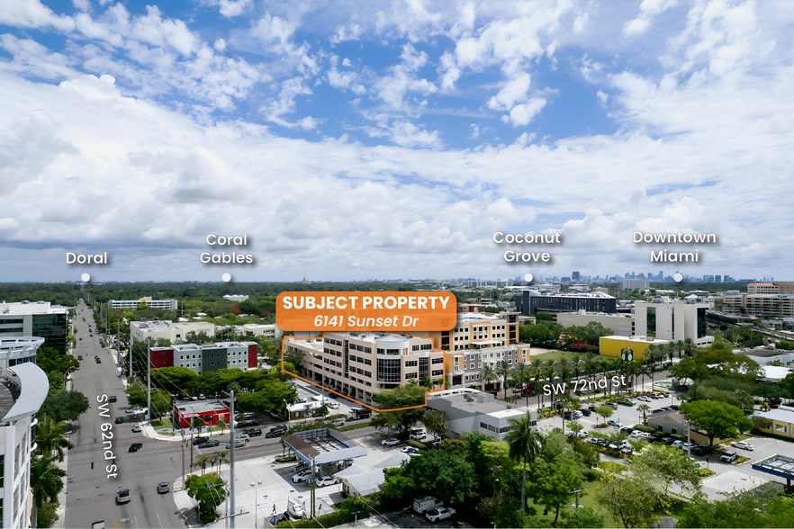 6141 Sunset Dr, South Miami, FL à vendre - Aérien – Image 2 sur 5