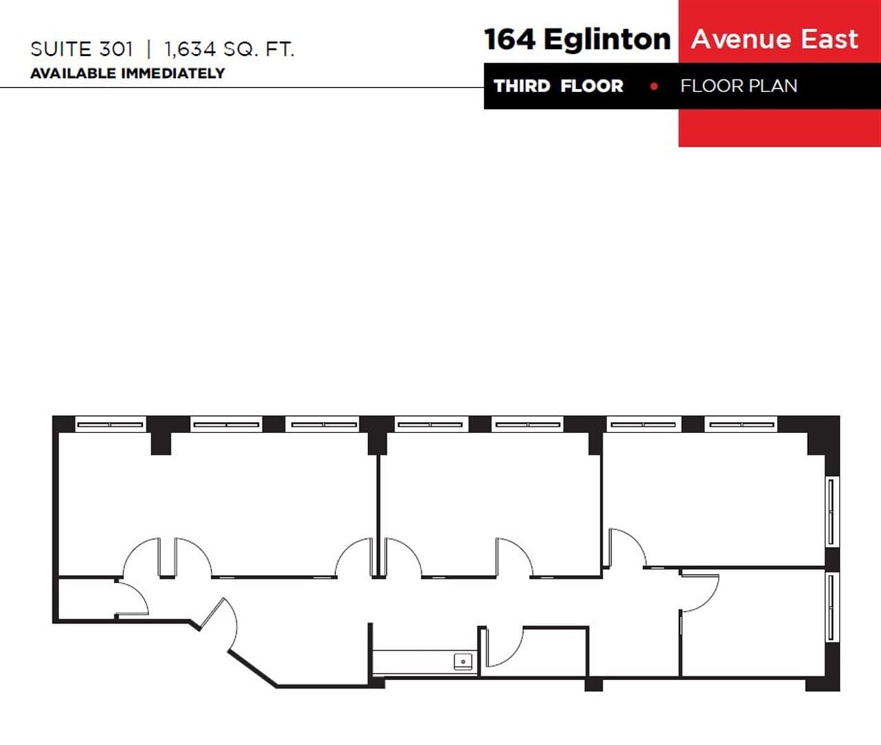 164 Eglinton Ave E, Toronto, ON à louer Plan d’étage– Image 1 sur 1