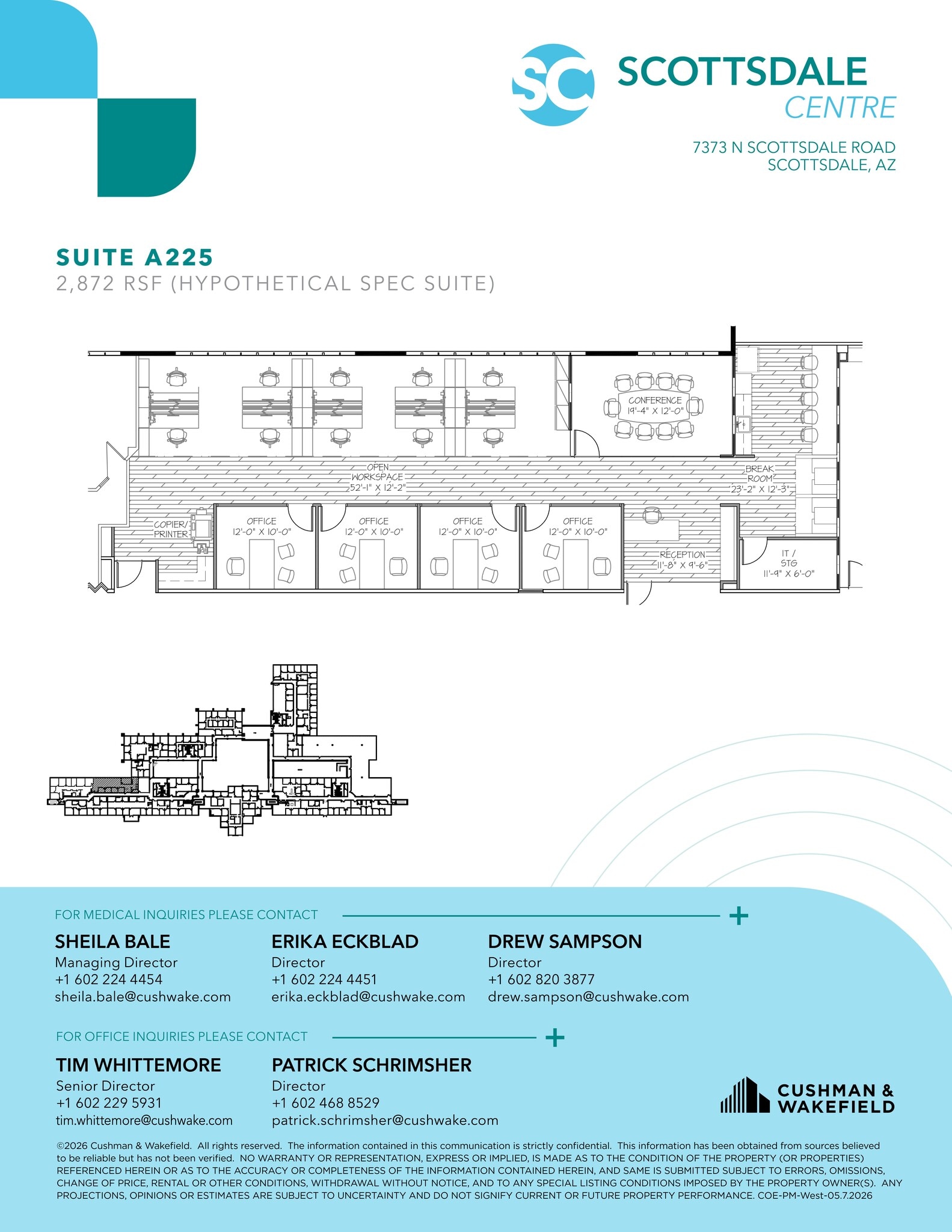 7373 N Scottsdale Rd, Scottsdale, AZ à louer Plan d’étage– Image 1 sur 1
