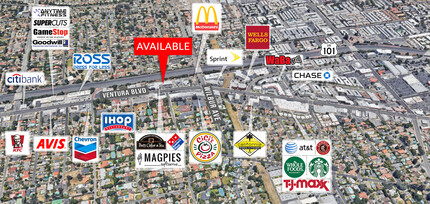 18955-18971 Ventura Blvd, Tarzana, CA - VUE AÉRIENNE  vue de carte