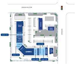 3515 W Union Hills Dr, Phoenix, AZ à louer Plan de site– Image 1 sur 1