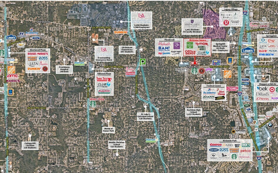 3930-3940 Airport Blvd, Mobile, AL à louer - Photo de l’immeuble – Image 3 sur 9
