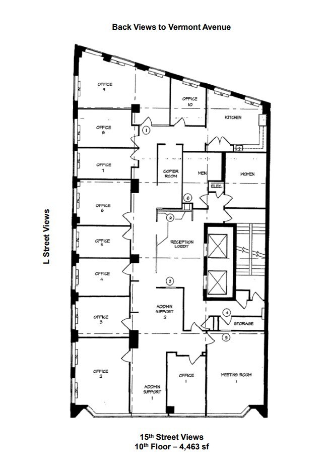 1023 15th St NW, Washington, DC à louer Plan d’étage– Image 1 sur 1