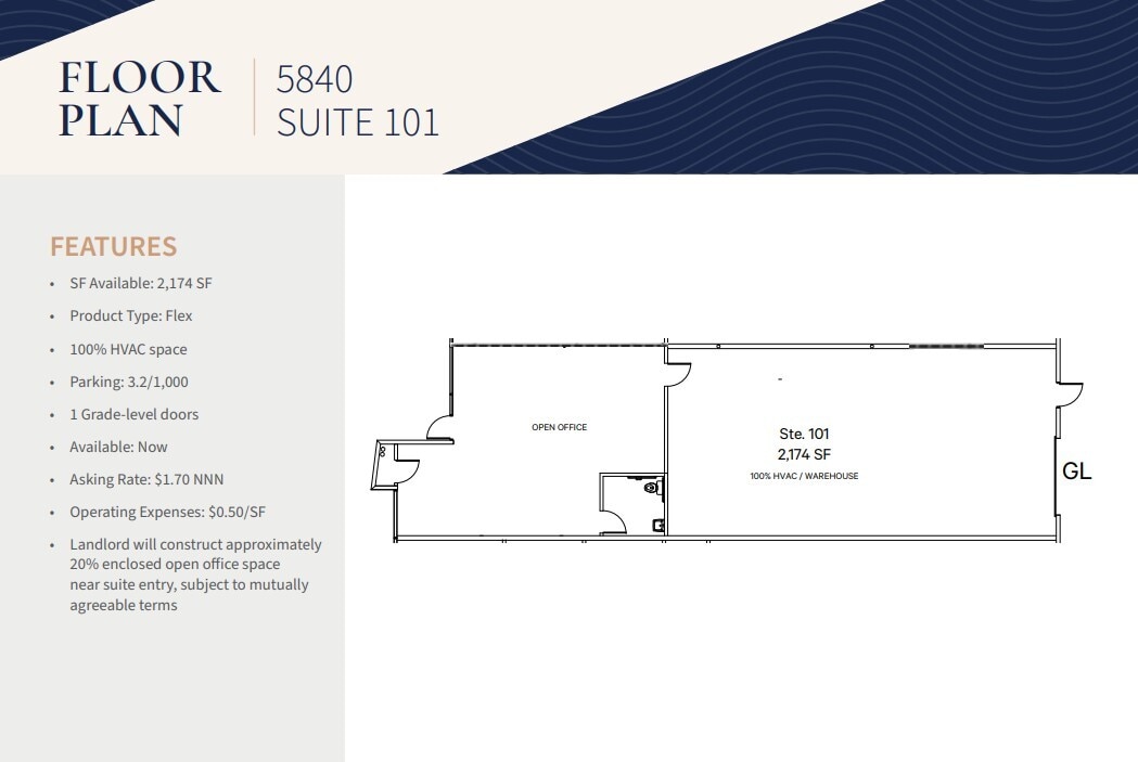 5860 El Camino Real, Carlsbad, CA à louer Plan d’étage– Image 1 sur 3
