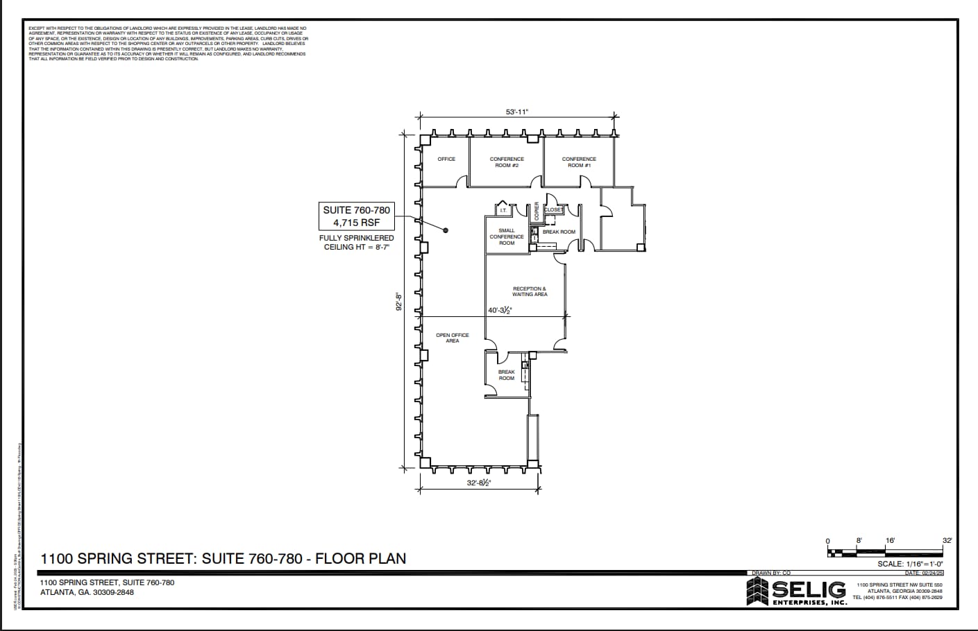 1100 Spring St NW, Atlanta, GA à louer Plan d’étage– Image 1 sur 1