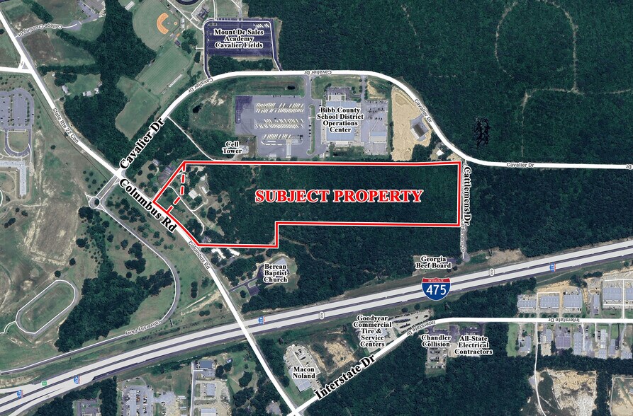 5205 Columbus Rd, Macon-Bibb, GA à vendre - Aérien – Image 2 sur 2