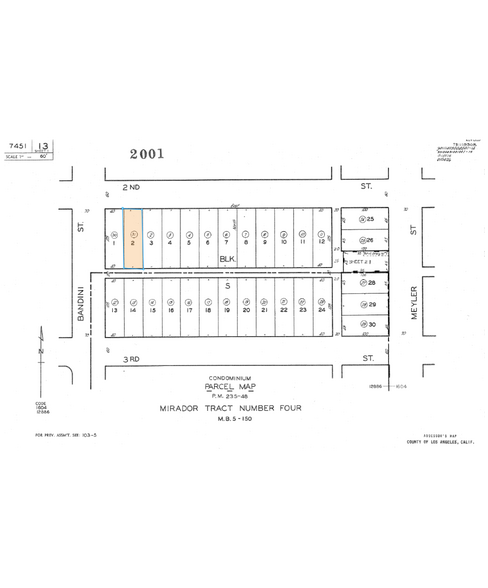 983 W 2nd St, San Pedro, CA à vendre - Plan cadastral – Image 1 sur 1