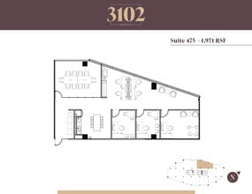 3102 Maple Ave, Dallas, TX à louer Plan d’étage– Image 2 sur 7