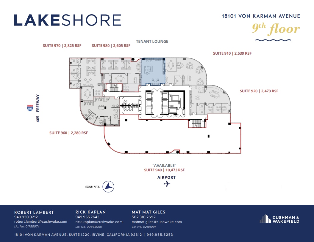 18101 Von Karman Ave, Irvine, CA à louer Plan d’étage– Image 1 sur 1