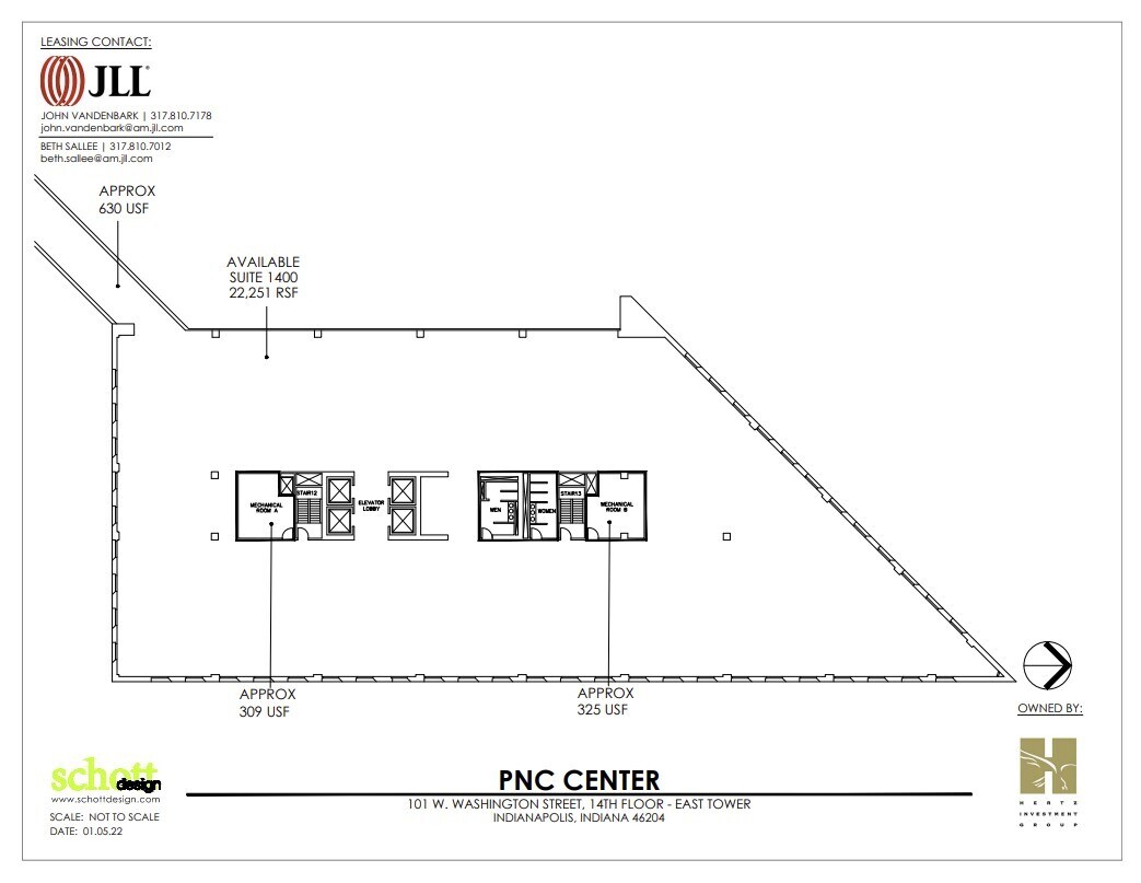 101-115 W Washington St, Indianapolis, IN à louer Plan d’étage– Image 1 sur 1