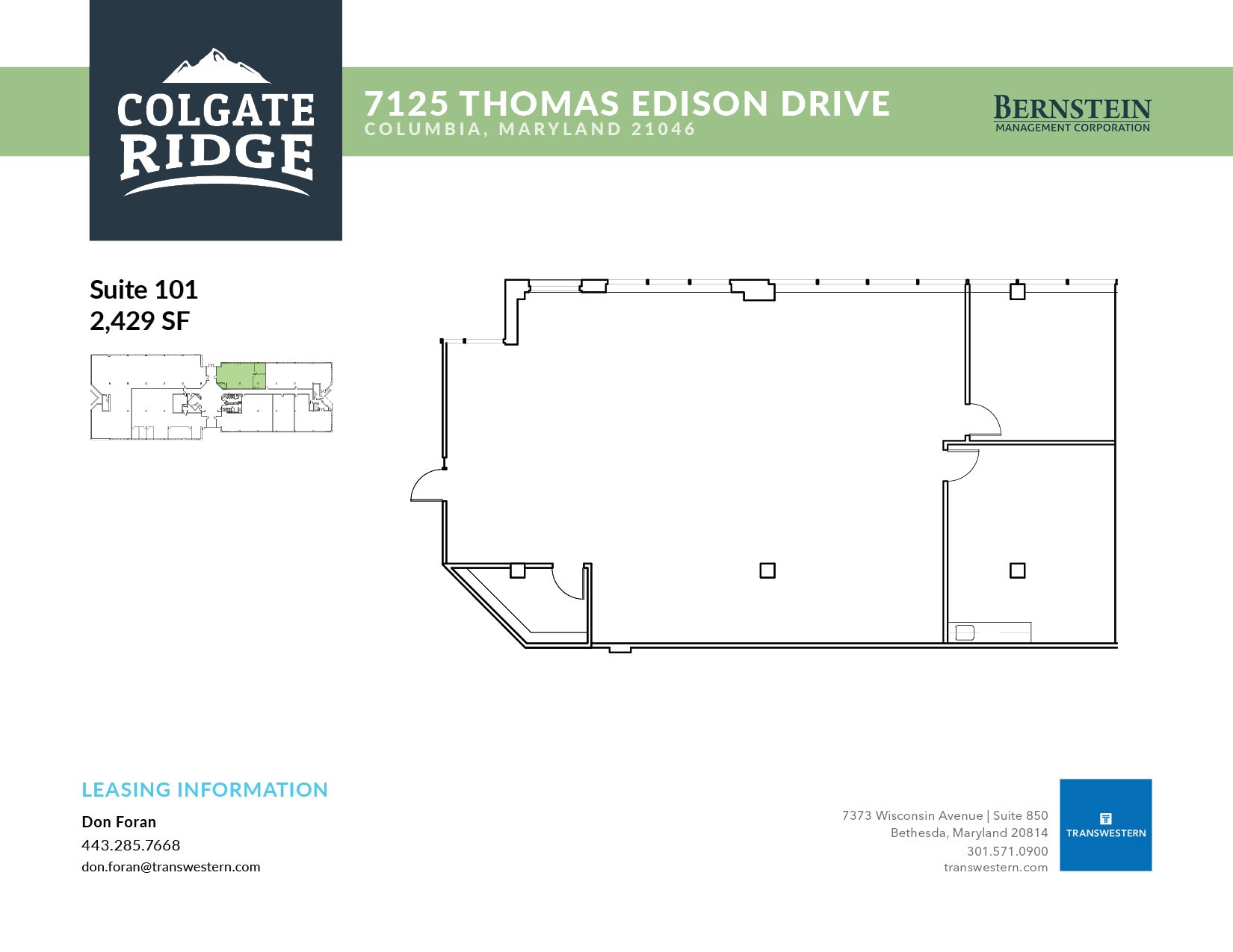 7125 Thomas Edison Dr, Columbia, MD à vendre Plan d’étage– Image 1 sur 1