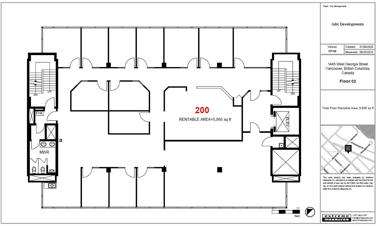 1445 W Georgia St, Vancouver, BC à louer Plan d’étage– Image 1 sur 1