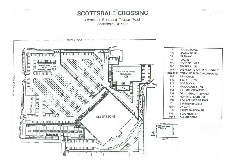 2765-2825 N Scottsdale Rd, Scottsdale, AZ à louer - Plan de site – Image 3 sur 8