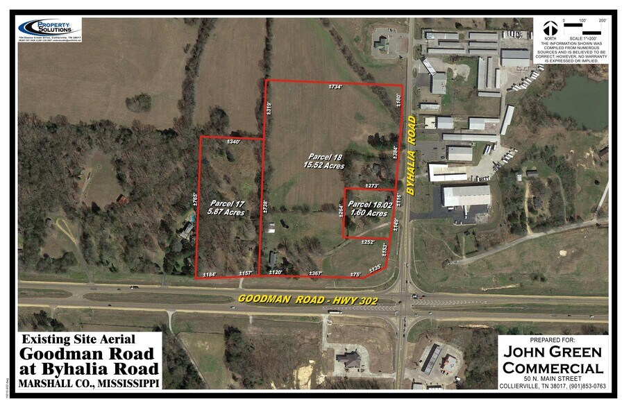 0 Highway 309 & 302, Byhalia, MS à vendre - Aérien – Image 1 sur 2