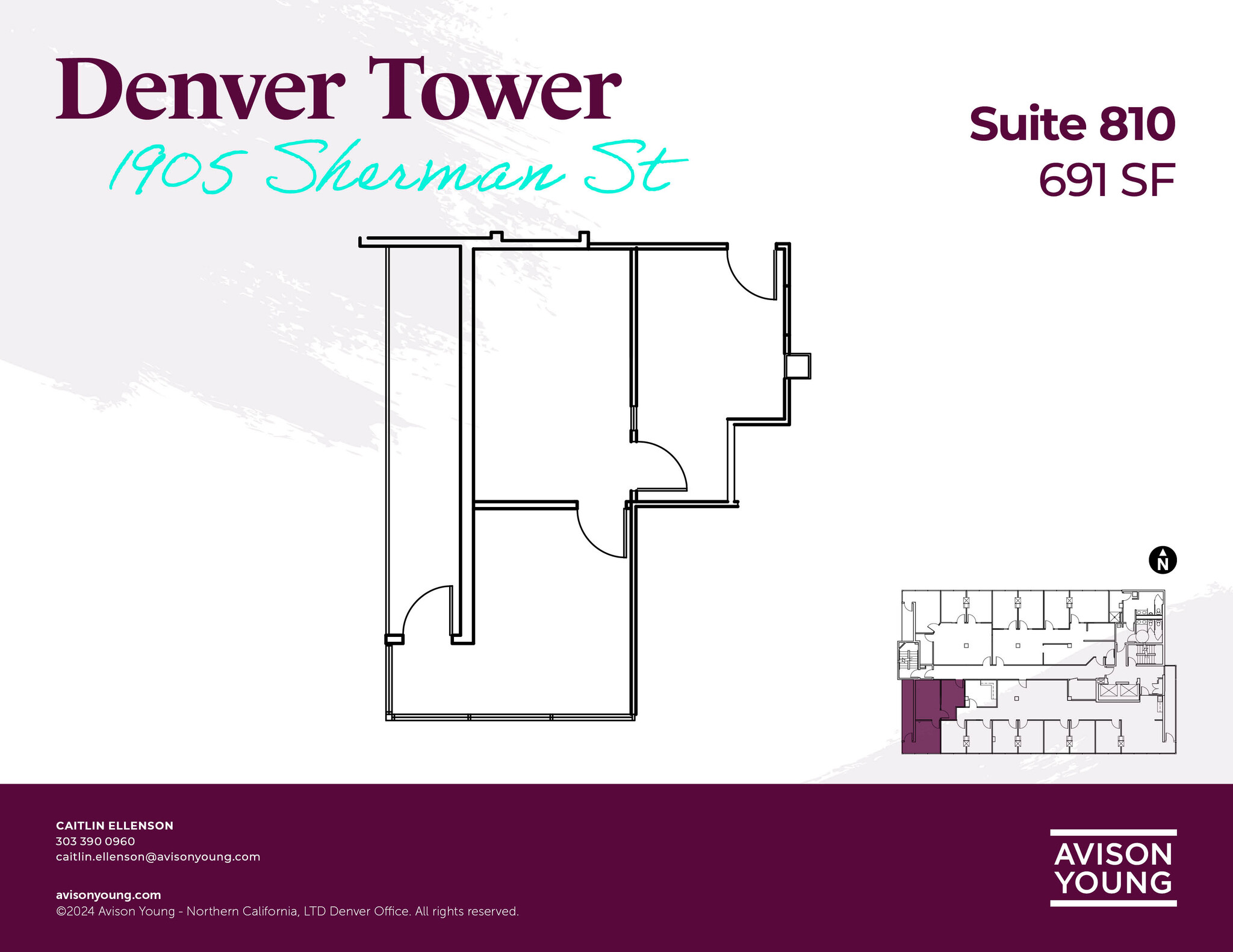 1905 Sherman St, Denver, CO à louer Plan d’étage– Image 1 sur 1