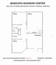 4014 E Broadway Rd, Phoenix, AZ à louer Plan d’étage– Image 1 sur 1