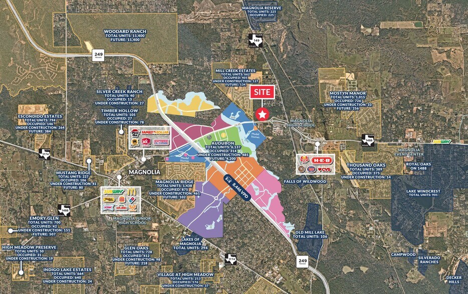 NWQ of FM 1488 and SH 149, Magnolia, TX à louer - Aérien – Image 2 sur 3
