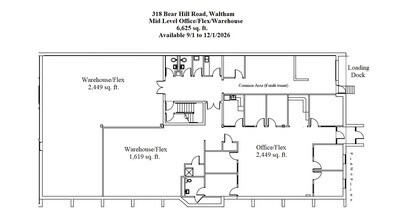 318-320 Bear Hill Rd, Waltham, MA à louer Plan d’étage– Image 1 sur 7