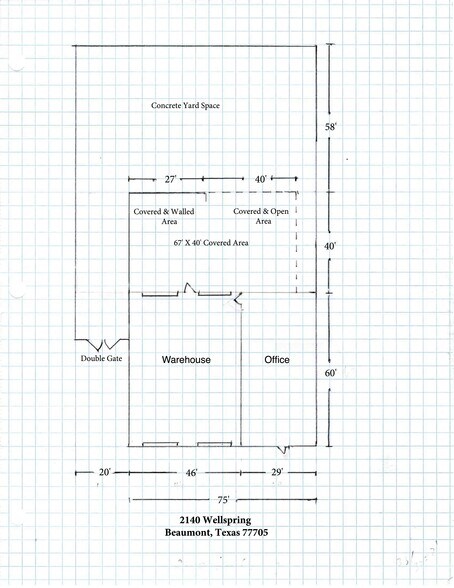 2140 Wellspring, Beaumont, TX à louer - Plan de site – Image 2 sur 2