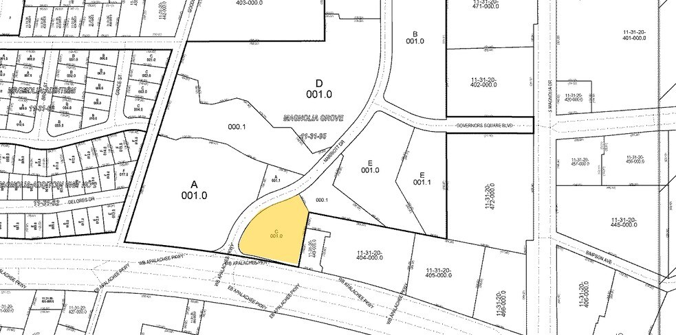 1026 Apalachee Pky, Tallahassee, FL à vendre - Plan cadastral – Image 3 sur 4