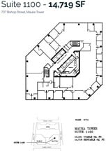 733 Bishop St, Honolulu, HI à louer Plan d’étage– Image 1 sur 1