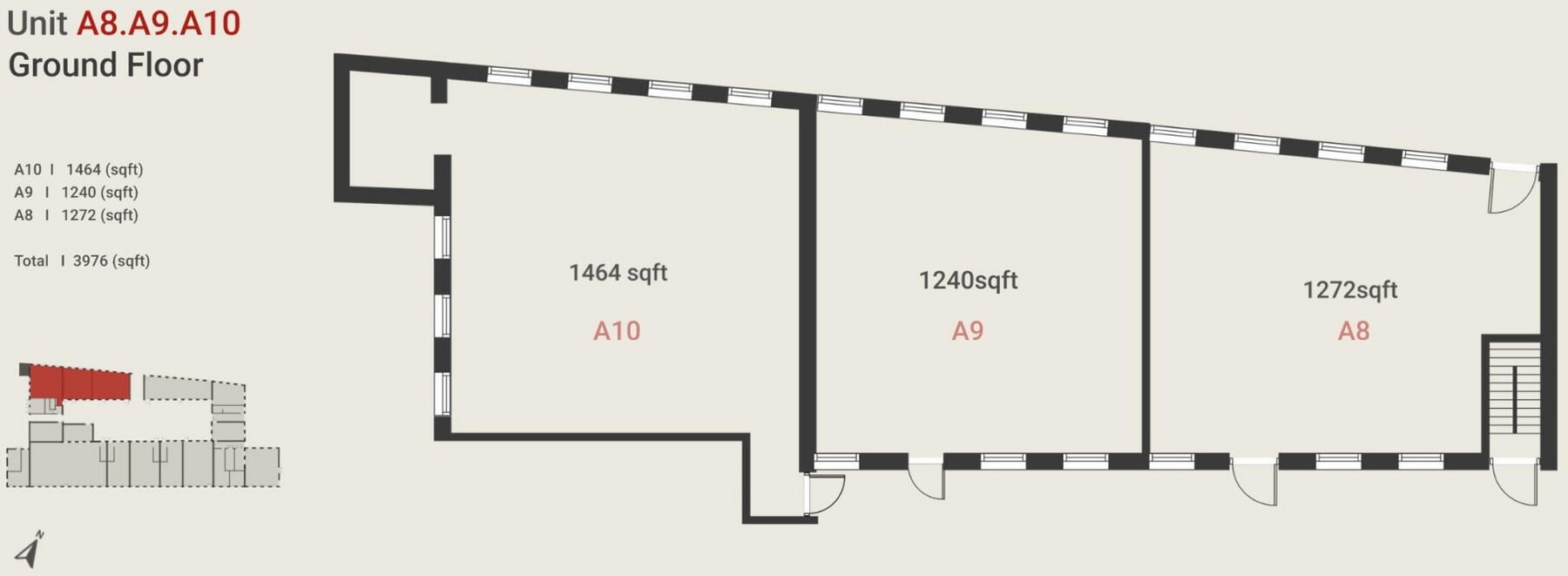 2-10 Bradford Rd, Manchester, GTM M40 7EZ - Lot A8+A9+A10 -  - Plan d’étage - Image 1 of 1