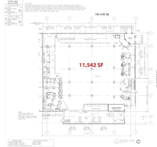 310-330 15th Ave SE, Minneapolis, MN à louer Plan d’étage– Image 1 sur 1