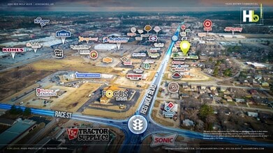 2200 Red Wolf Blvd, Jonesboro, AR - VUE AÉRIENNE  vue de carte - Image1