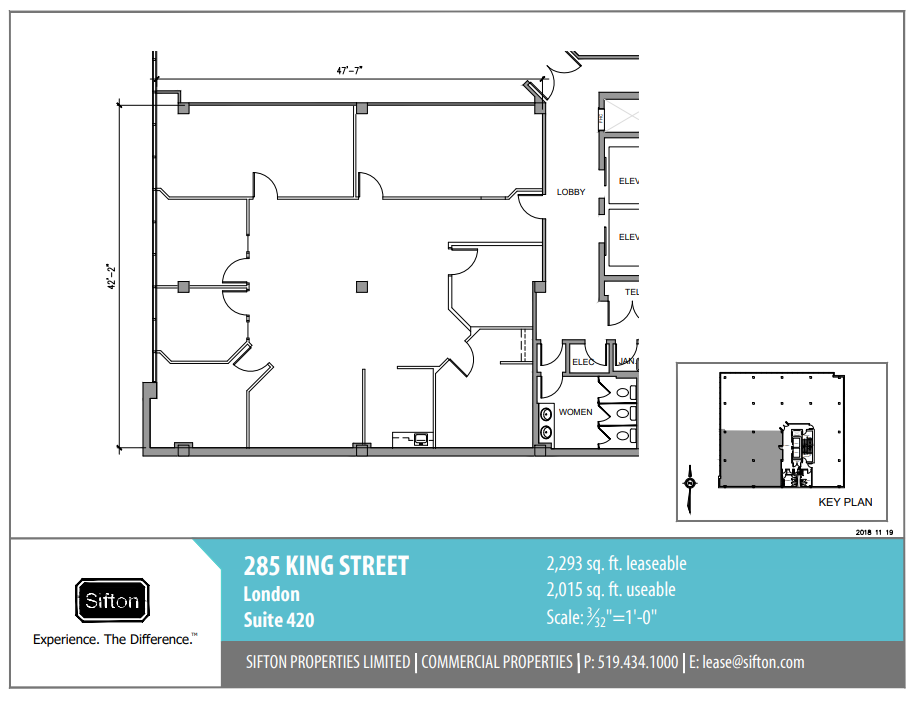 285 King St, London, ON à louer Plan d’étage– Image 1 sur 1
