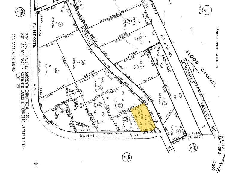 11010 Roselle St, San Diego, CA à louer - Plan cadastral – Image 2 sur 5