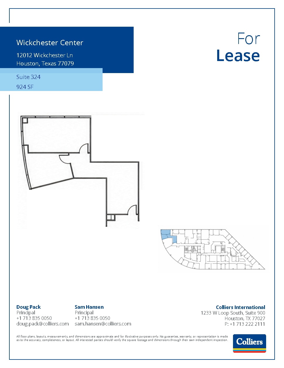 12012 Wickchester Ln, Houston, TX à louer Plan d’étage– Image 1 sur 1