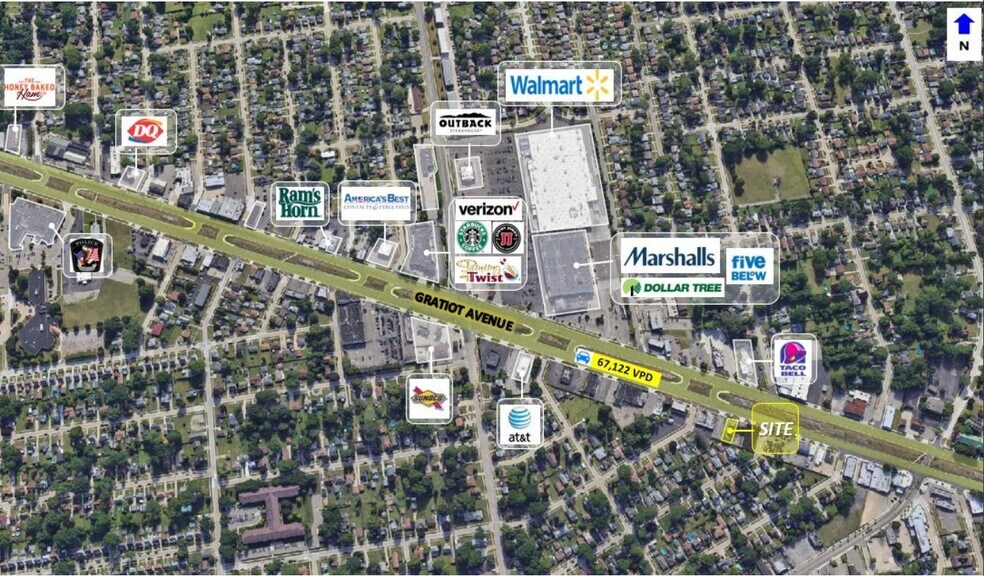 28541 Gratiot Ave, Roseville, MI à vendre - Photo principale – Image 1 sur 1