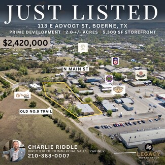 Plus de détails pour 113 E Advogt St, Boerne, TX - Local commercial à vendre