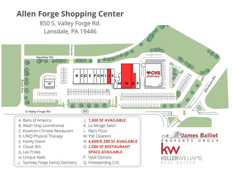 850 Valley Forge Rd, Lansdale, PA à louer - Plan de site – Image 1 sur 13