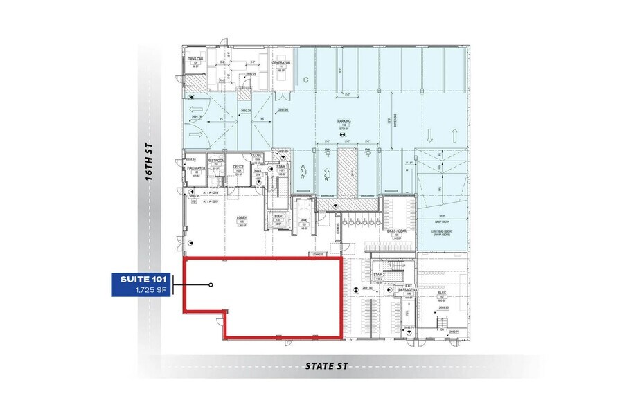 1522 W State St, Boise, ID à louer - Plan d’étage – Image 2 sur 3