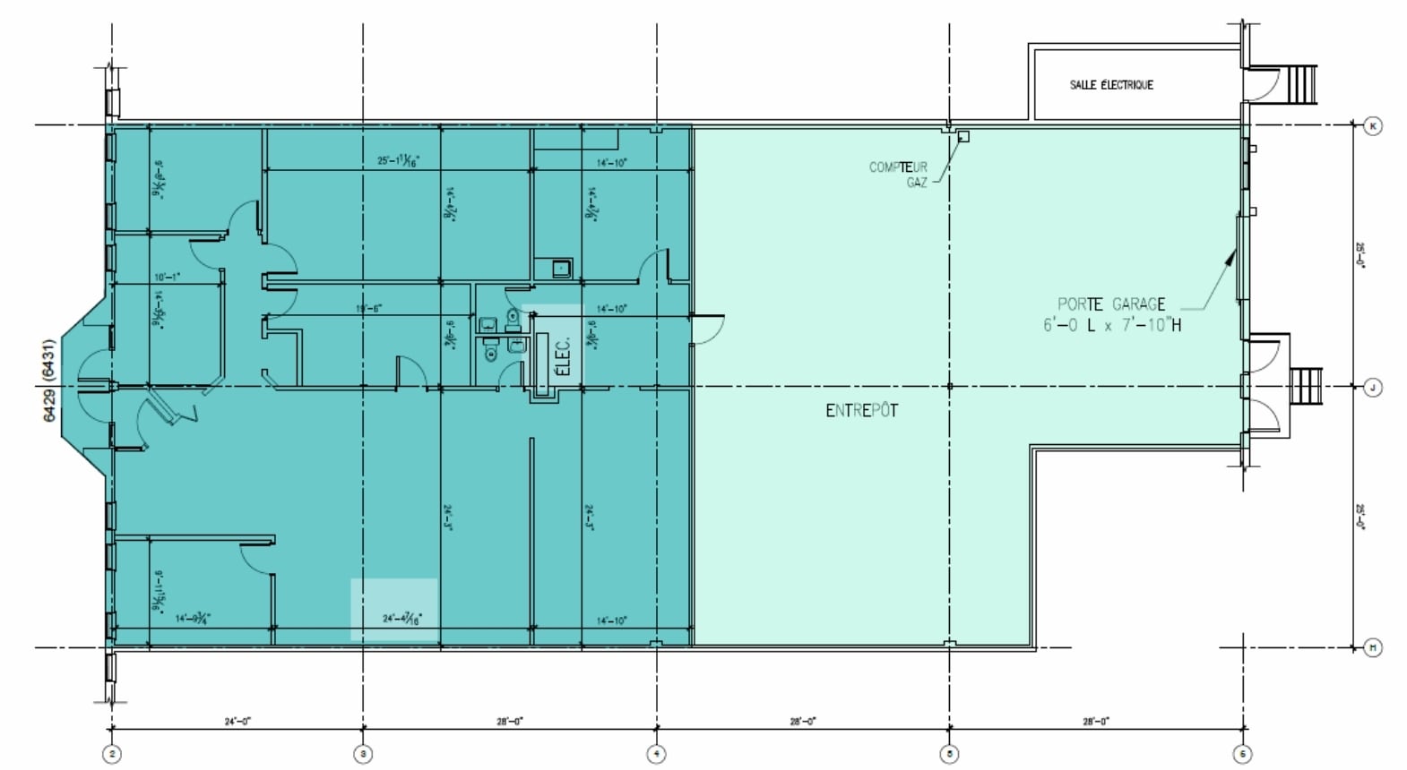 6405-6455 Rue Abrams, Montréal, QC à louer Plan d’étage– Image 1 sur 1