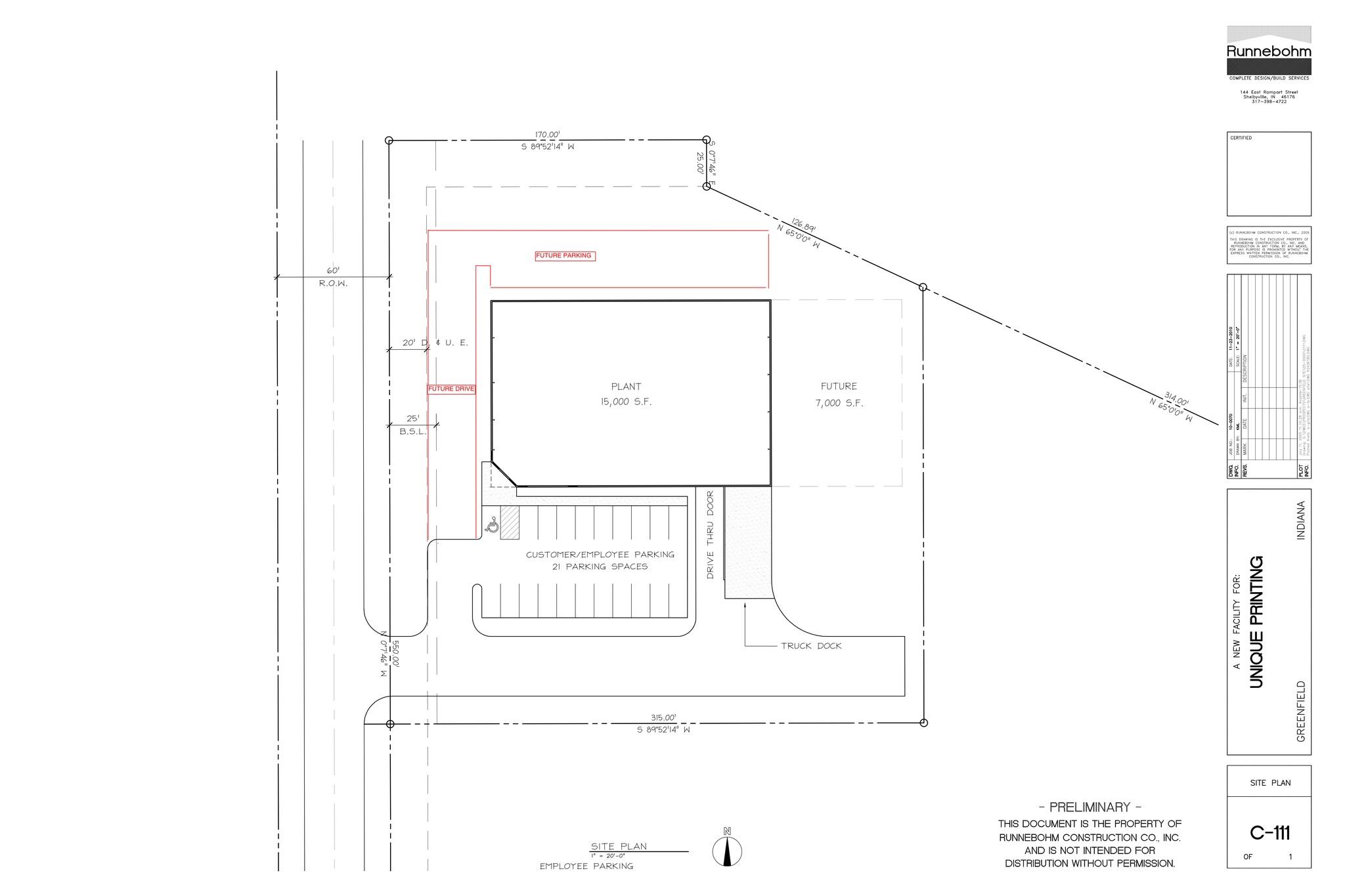 2181 Royal Dr, Greenfield, IN à louer Plan de site– Image 1 sur 1